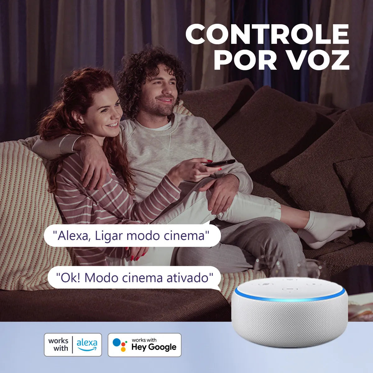 Interruptor De Luz Inteligente Ekaza Zigbee 2 Teclas Touch 4x2 Cor Preto 10A 110/220V