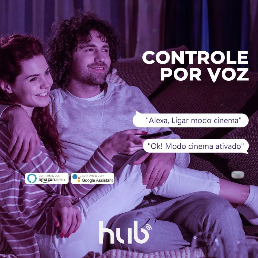 Interruptor De Luz Inteligente Ekaza Zigbee 1 Teclas Touch 4x2 Cor Branco/Preto 10A 110/220V
