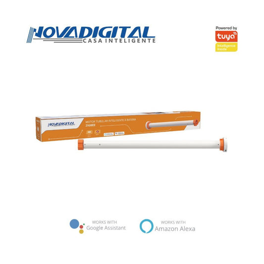 Cortinas e Percianas Motor Tubular Inteligente à Bateria NovaDigital