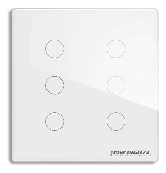 Interruptor De Luz Inteligente NovaDigital Zigbee 4 Teclas Touch 4x4 Cor Preto 10A 110/220V