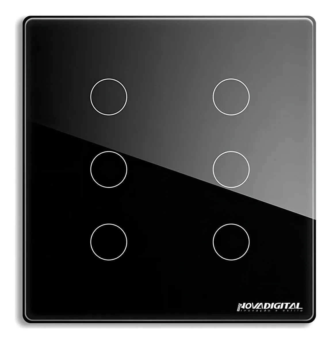 Interruptor De Luz Inteligente NovaDigital Zigbee 4 Teclas Touch 4x4 Cor Preto 10A 110/220V