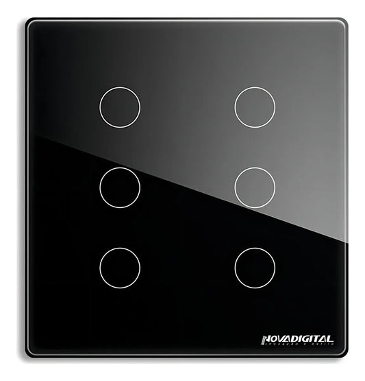 Interruptor De Luz Inteligente NovaDigital Zigbee 4 Teclas Touch 4x4 Cor Preto 10A 110/220V