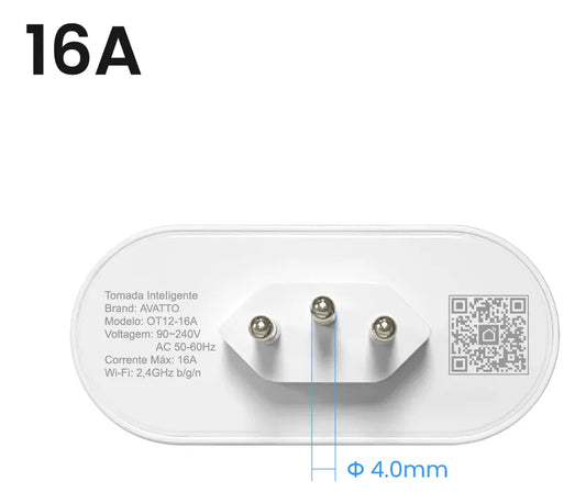 Tomada Inteligente AVATTO Tuya Wi-Fi/Zigbee para padrão Brasil